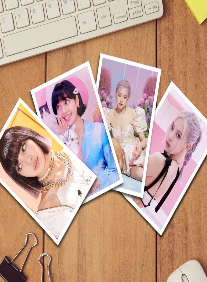 NS Trading Black-pink Ice Cream Song Pack White Border Photocards (Set of 8) 350 GSM Card Glossy Laminated - Image 4